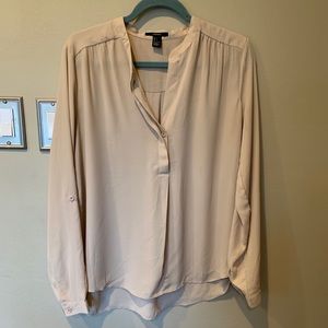 Long sleeve crepe blouse